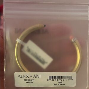 Alex and Ani Gold Tone Pencil Cuff